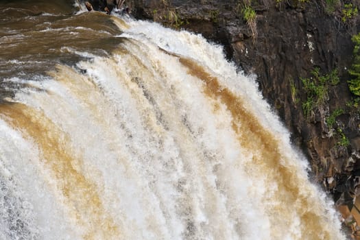 Waterfall close up in Kauai Island, Hawaii