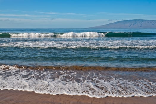 a beautiful sunny day on the beach in Maui in Hawai