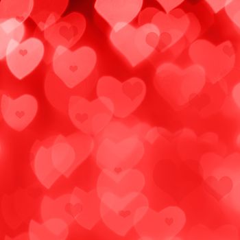 St. Valentine 's Day red bokeh background, place for text
