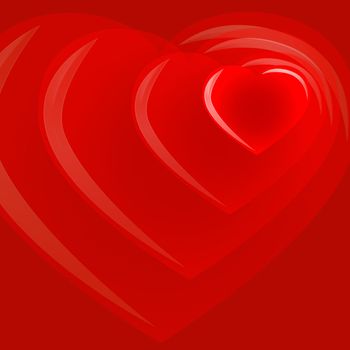 St. Valentine 's Day red background with heart and place for text