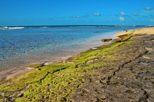 Kee Beach Park in Kauai Island Hawaii