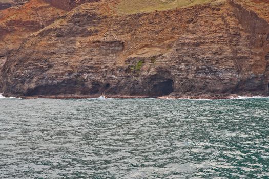 landscape of Hawaii's Na Pali Coastline on the island of Kauai.

