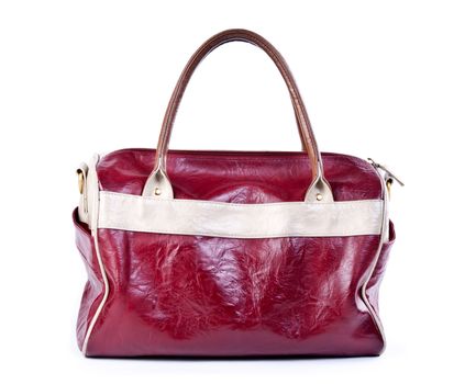 Fashionable women's bag isolated on white background