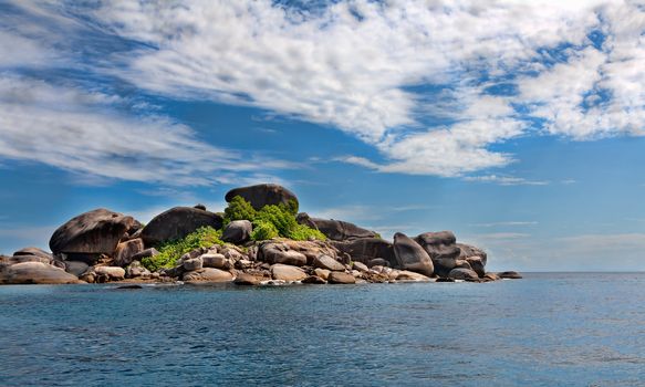 Landscape, Similan Islands, rocks against the sea and sky