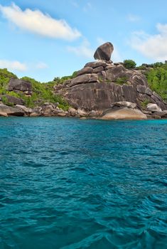 Landscape, Similan Islands, rocks against the sea and sky