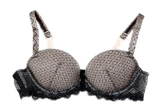 Stylish bra isolated on white background