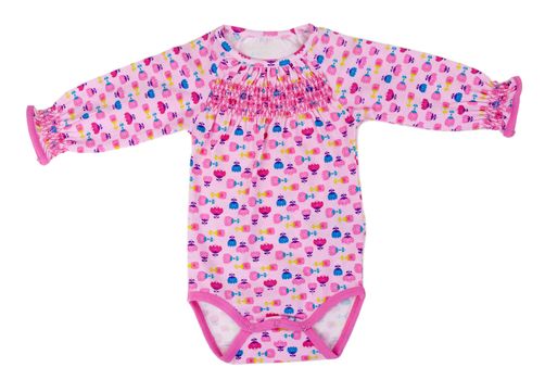 Colored clothes baby isolated on white background