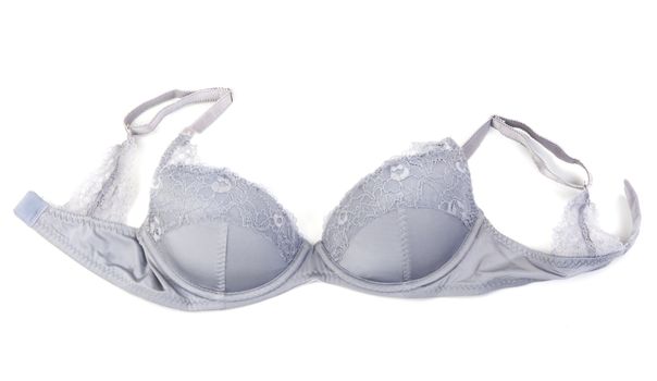 Stylish bra isolated on white background