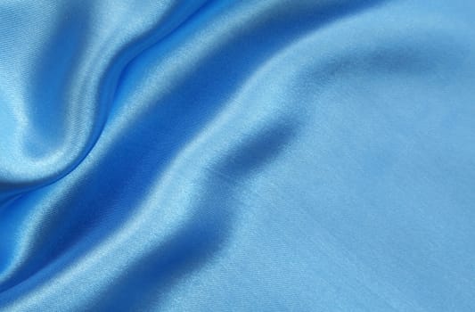 Smooth elegant blue silk can use as background