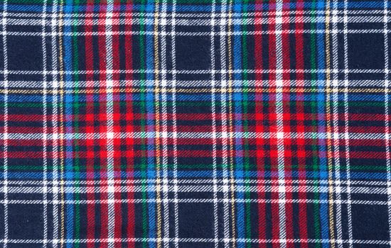 The checkered blue and red background from the warm cloth