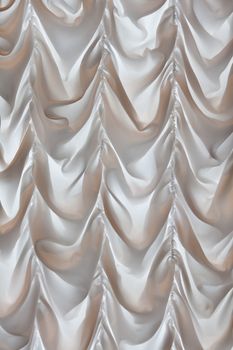 white theater curtains close-up background