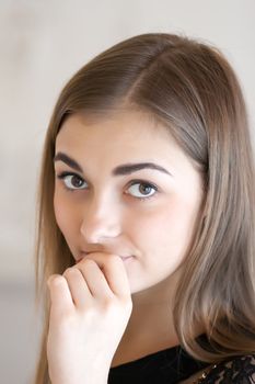 portrait of a beautiful young girl mystery