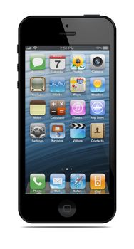 Galati, Romania- September 12, 2012: New Apple iPhone 5 was released for sale by Apple Inc on September 12, 2012. 