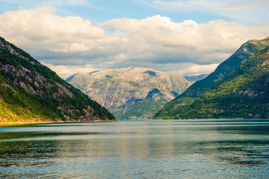 Norwegian fjord and mountains. Norway.