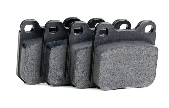 brake pads closeup isolate on white background