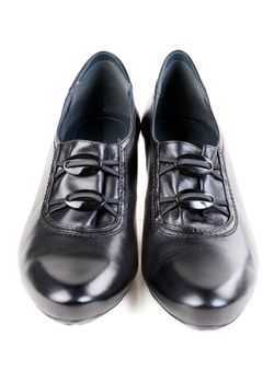 A pair of black women's shoes, isolate on white