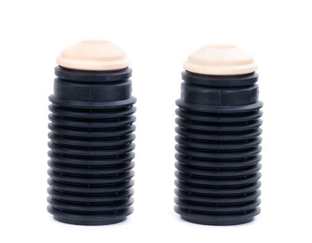 Anther set for shock absorbers. Spare parts. Isolate on white.