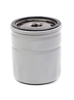 Oil filters for passenger car, isolated on white background