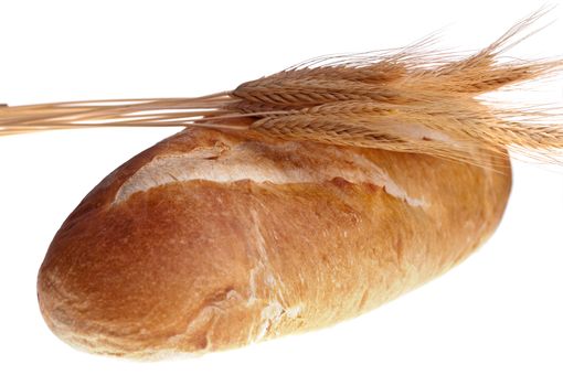 Image of a Loaf of Bread on white background
