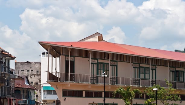 Panama city Casco viejo old colonial houses