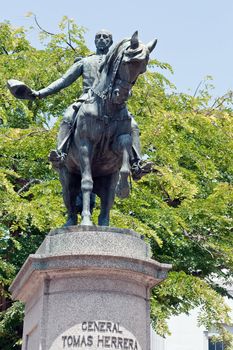 Statue of General Tomas Herrera, Plaza Herrera, Casco Viejo, Panama City