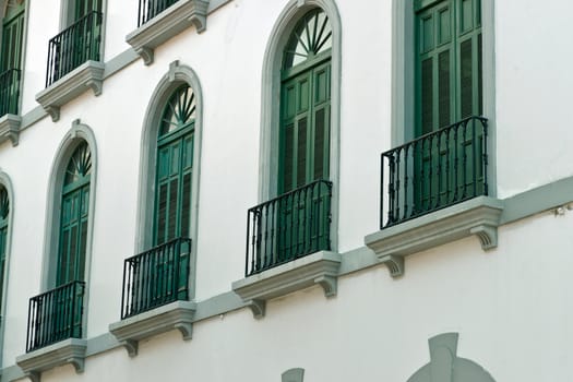 Panama city Casco Viejo old colonial houses