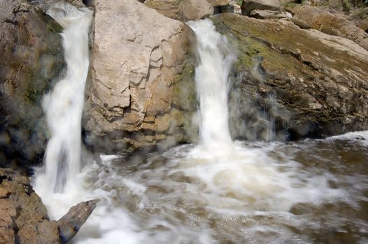 Running waters in Webster Falls Park in Ontario Canada