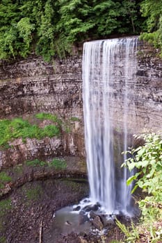 Tews Falls in Dundas Ontario, Canada in a summer day