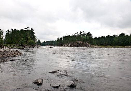 Ottawa river in Canada summer Landscape