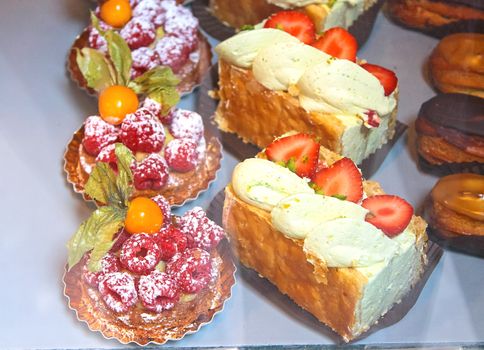 Cake in the shop windows