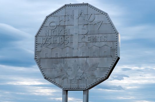 Nickel monument in Sudbury Ontario Canada