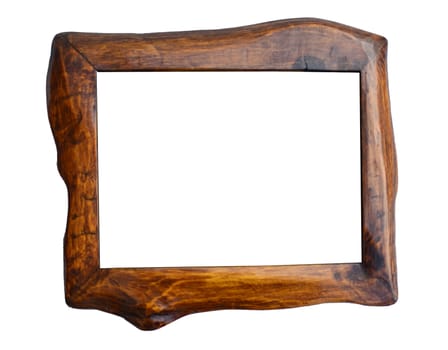 Blank wooden frame isolated