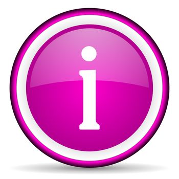 information violet glossy icon on white background