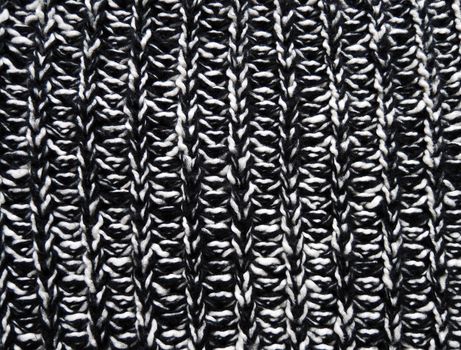 black and white knit fabric macro 