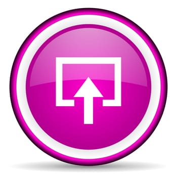 enter violet glossy icon on white background
