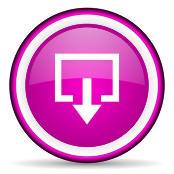 exit violet glossy icon on white background