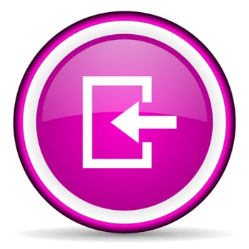 enter violet glossy icon on white background