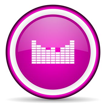 sound violet glossy icon on white background