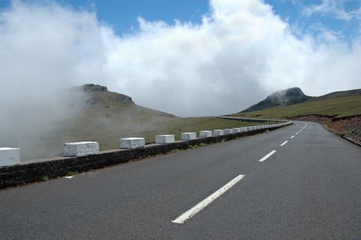 Stretch of road in Madeira Island, Portugal