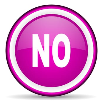 no violet glossy icon on white background