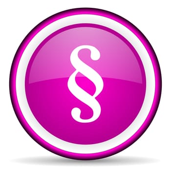 paragraph violet glossy icon on white background