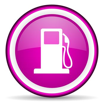 fuel violet glossy icon on white background