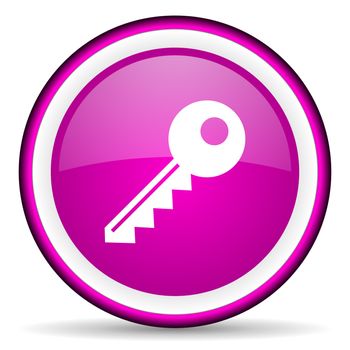 key violet glossy icon on white background