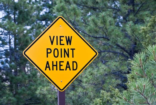 Sign for View Point Ahead, USA