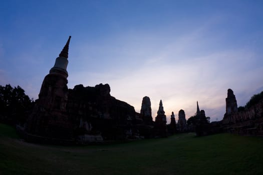 Wat Mahathat, the historical temple in Ayutthaya, Thailand