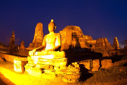 Wat Mahathat, the historical temple in Ayutthaya, Thailand