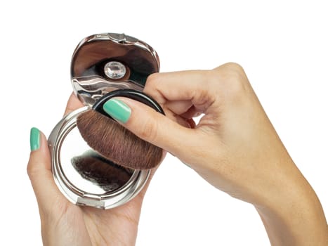 Cosmetic brush and hand