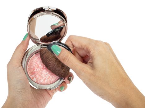 Cosmetic brush and hand
