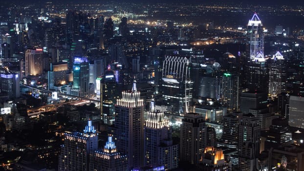 Cityscape night, Bangkok bird eye view