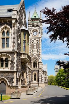 University of Otago Registry Building with clocktower, Dunedin, New Zealand